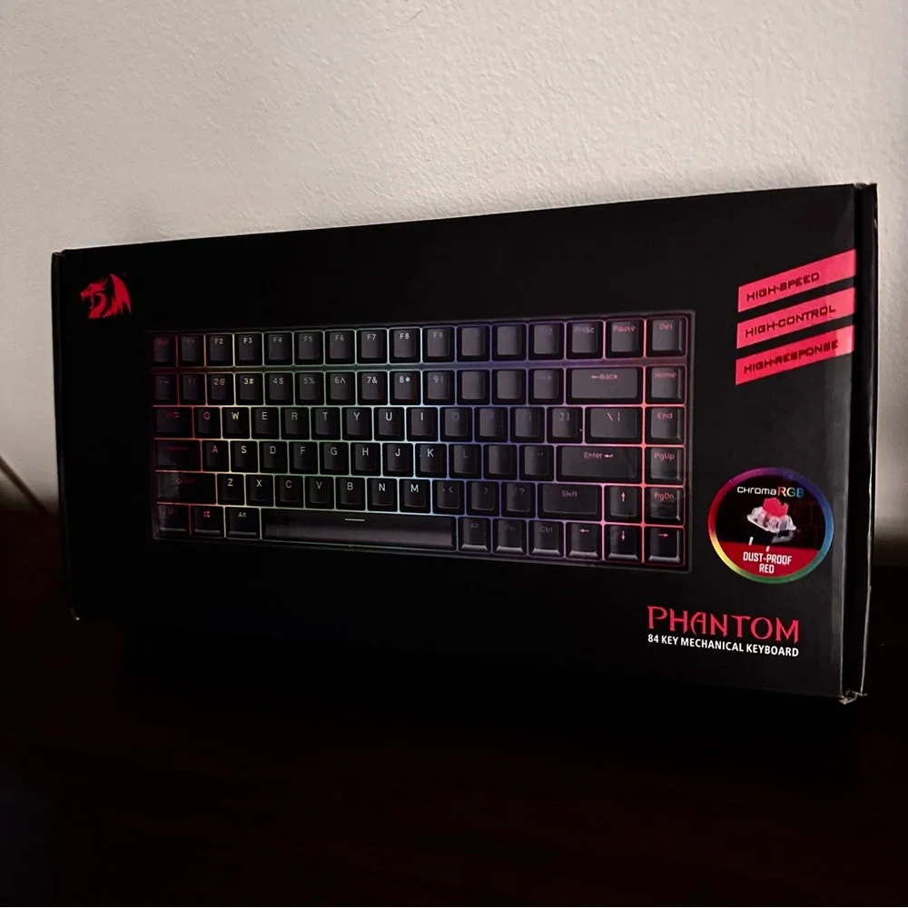 Red Dragon Phantom 84 Key Mechanical Keyboard: NWT - Picture 2 of 16